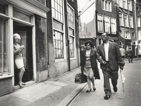 Prostitutie op het oudekerksplein,1969